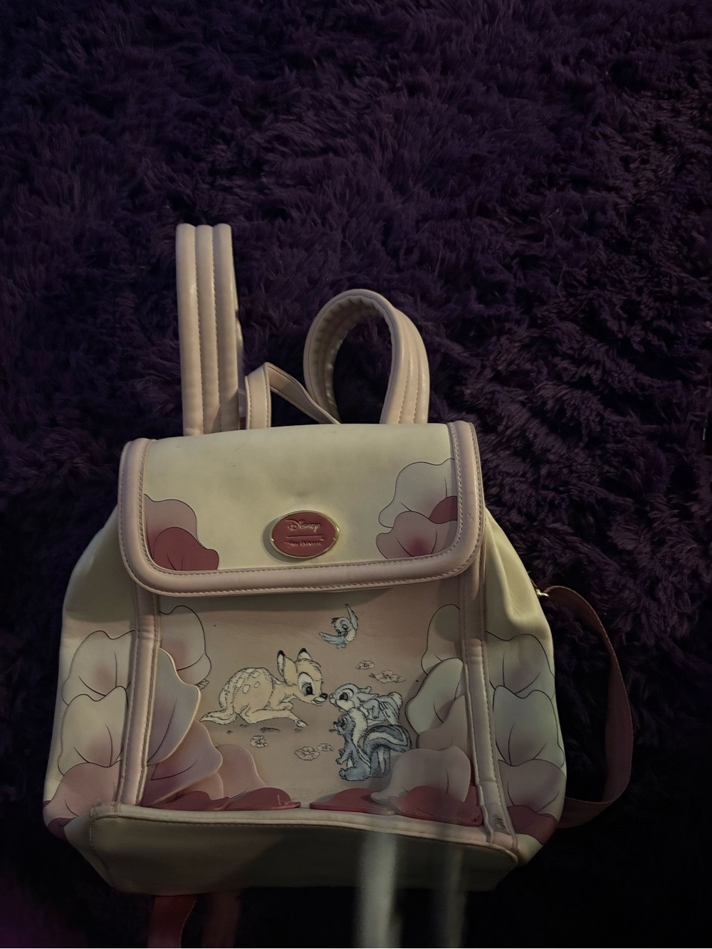 Disney Pink and Cream Bambi Floral Backpack